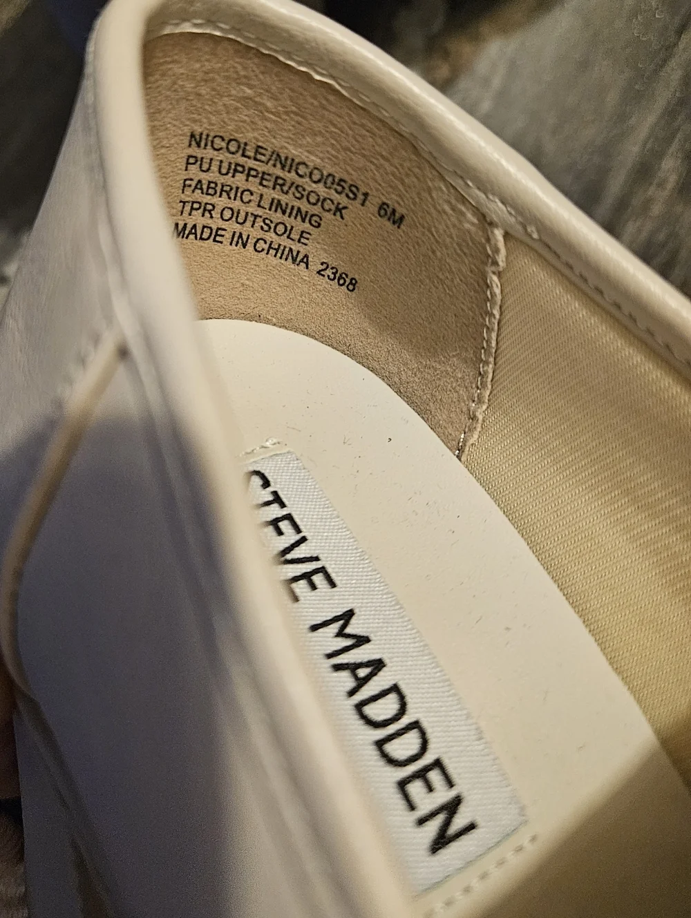 Steve Madden Nicole Bone Cream Heeled Loafers Bit Detail 6M